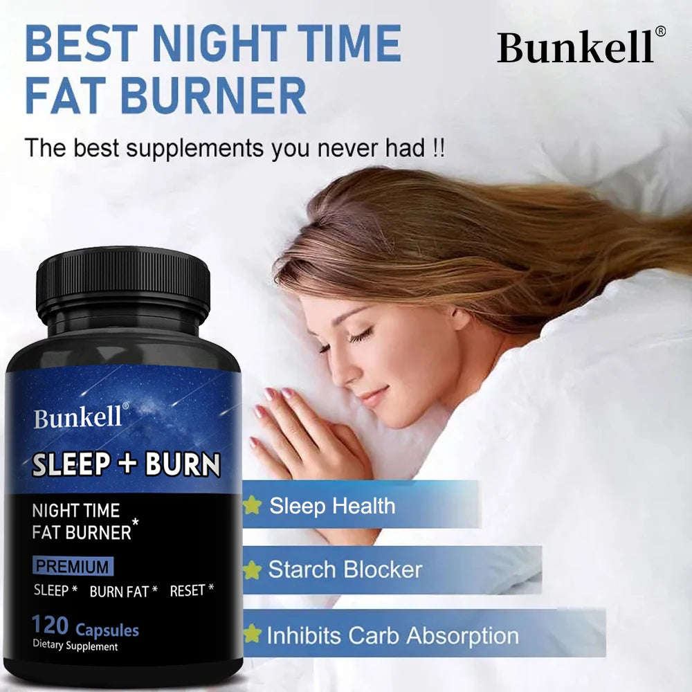 Night Fat Burner and Sleep Supplement - Boost Metabolism and Burn Fat Effectively, Weight Management, Melatonin Sleep Aid - TrendForce25