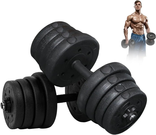 66 LBS Adjustable Weights Dumbbells Set of 2,Free Weights Set for Home Gym Equipment,Convertible Exercise & Fitness Dumbbell Set