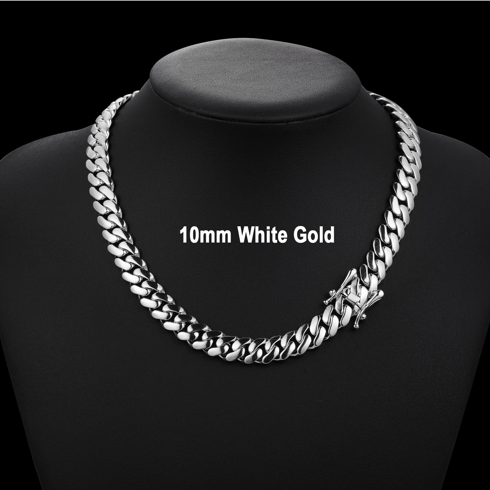 Hiphop/Rock Necklaces Full Miami Curb Link Necklace Men 9mm-14mm-20mm-25mm Bracelet For Men Jewelry High Quality - TrendForce25