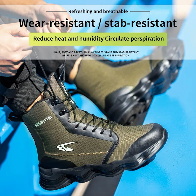 Fashionable breathable anti-smash and anti-puncture safety shoes - TrendForce25