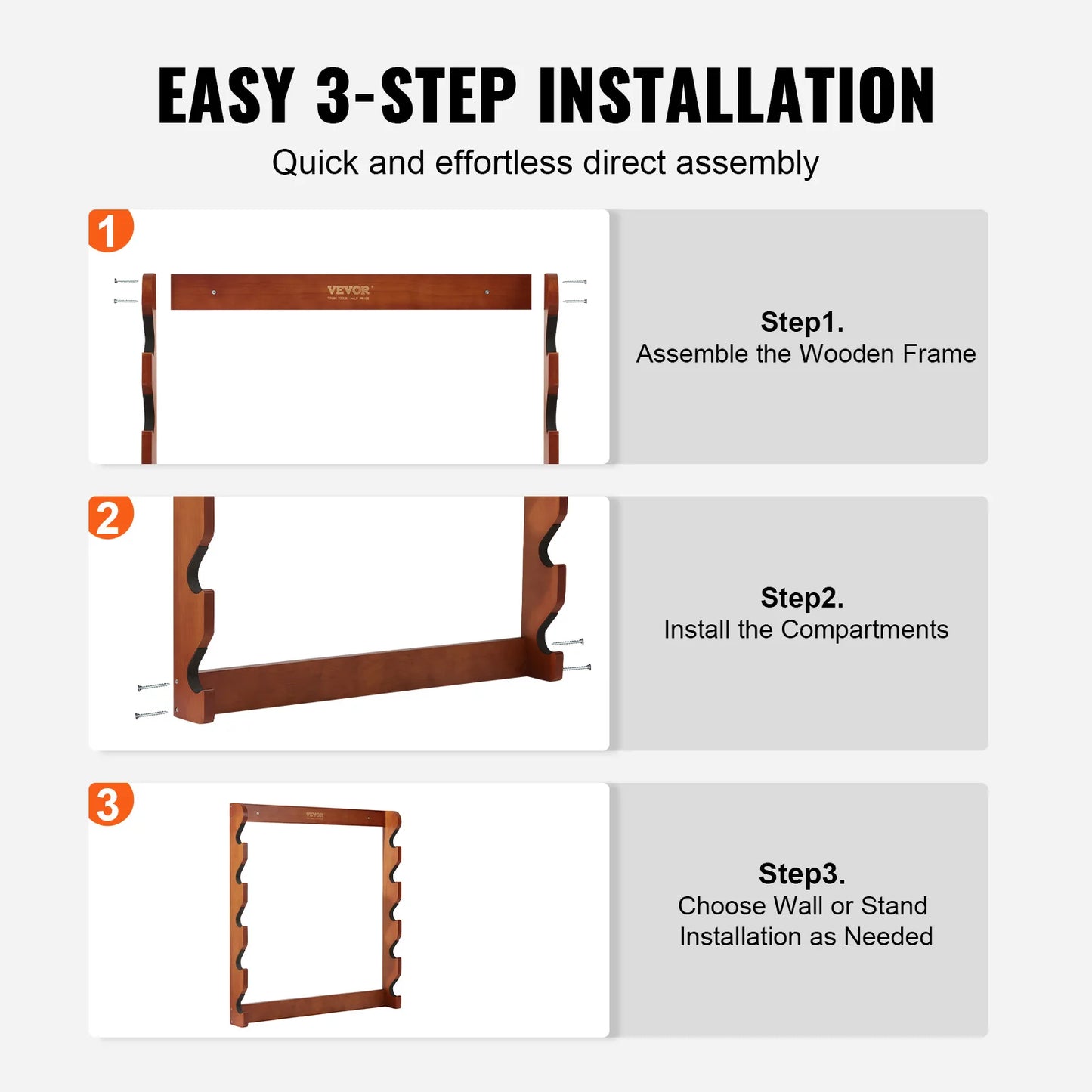 SucceBuy Gun Rack Wood Gun Rack Wall Mount Gun Display Rack holds 4/5Rifles Shotguns 132lbs Heavy Duty Rifle Rack w/Soft Padding
