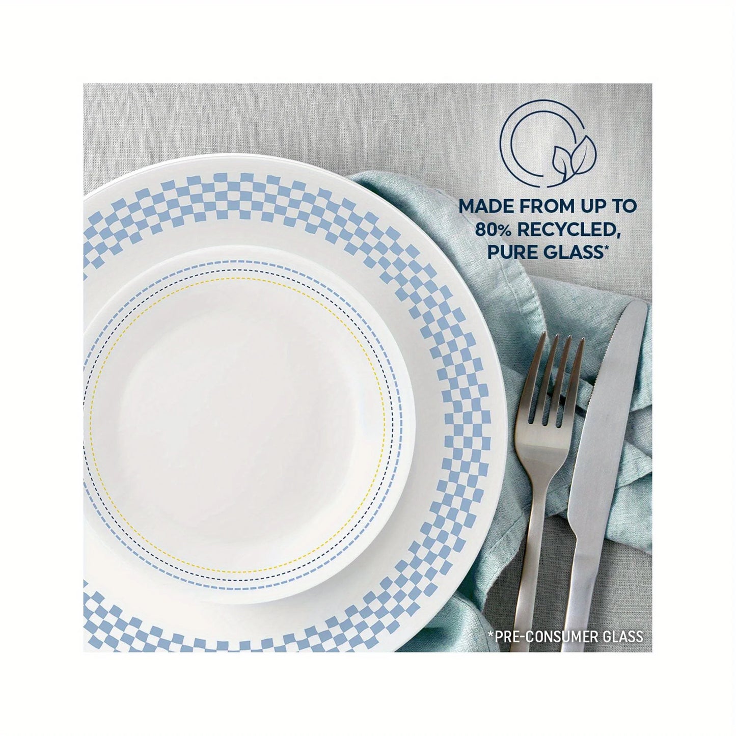 12-Pc Dinnerware Set, Serves 4 Dishwasher Safe