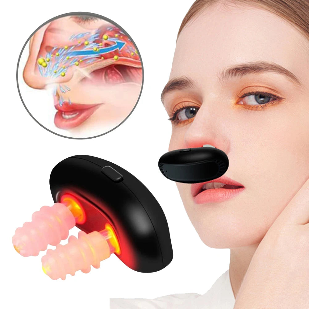Cordless Red Light Nasal Therapy Device Rhinitis Relief Tool Low Frequency Pulse Nose Massage for Improving Nasal Ventilation - TrendForce25