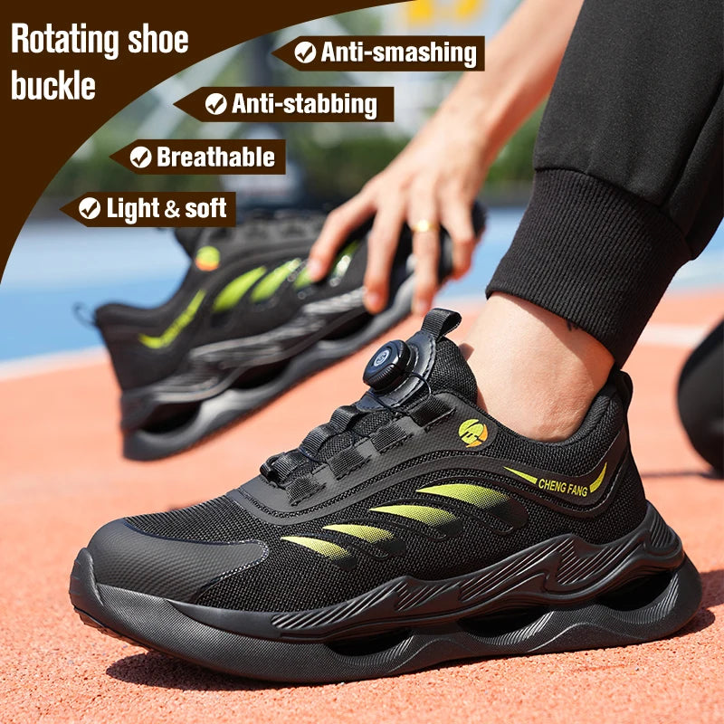Soft sole lace-free anti-smash and anti-puncture safety shoes - TrendForce25