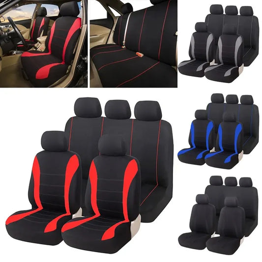5PCS Car Seat Covers Set Universal Fit Most Car Covers Stain Resistant Fashion Seat Covers Protecting Seats - TrendForce25