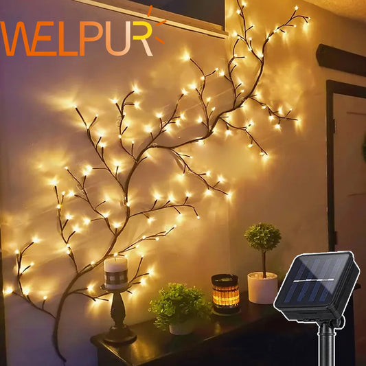 Outdoor Lighting Light String Solar Tree and Vine Lamp 96LED Tree Branches Light Waterproof Garland Home Decorative Lights - TrendForce25