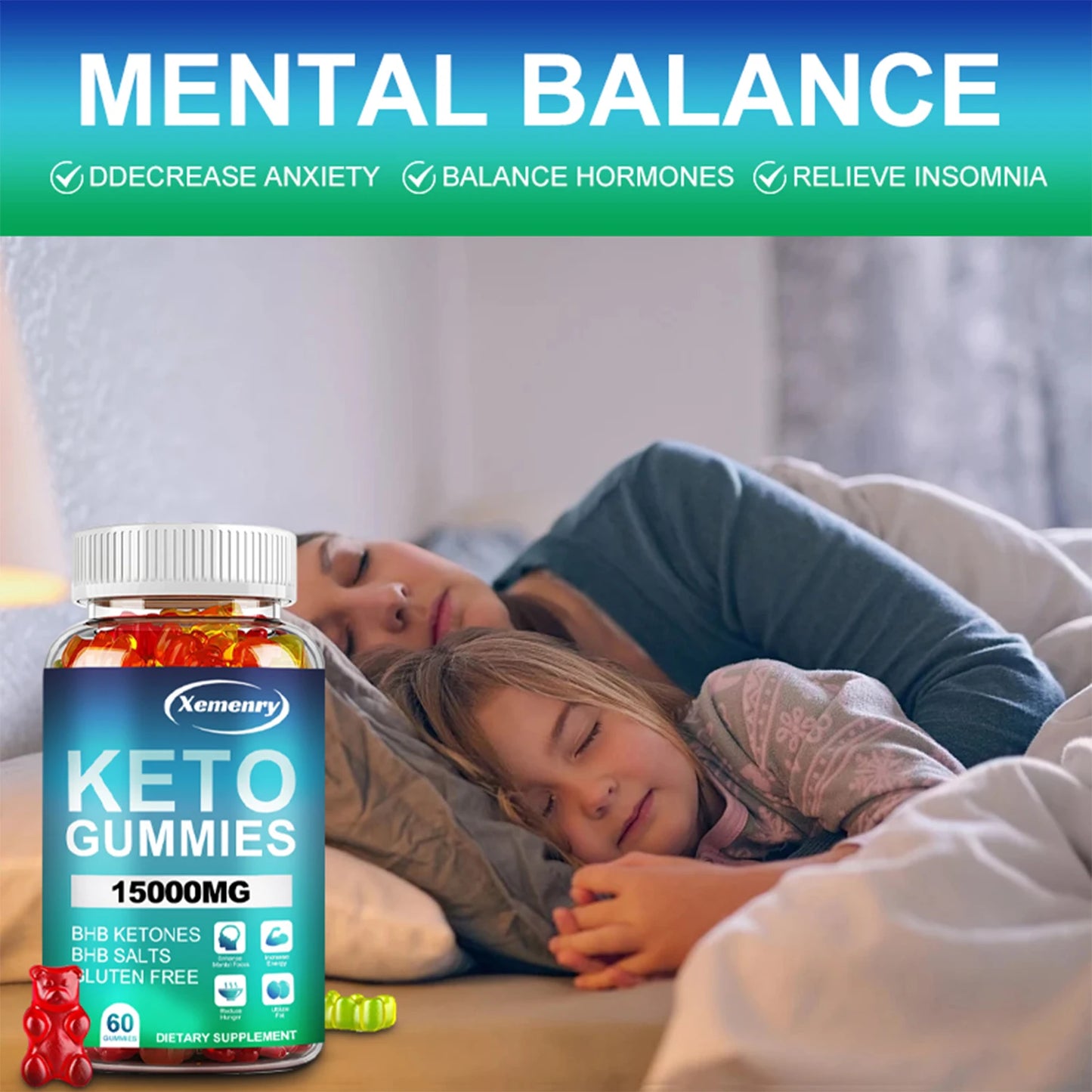 Keto Gummies - Burn Fat, Weight Management, Speed Up Metabolism, Digestive Health, Appetite Control - 60 Gummies