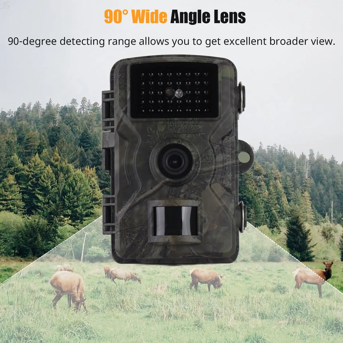 1080P Hunting Camera 2.0in LCD 16MP Infrared Night Vision Mobile Monitoring IP66 Waterproof Trail Camera