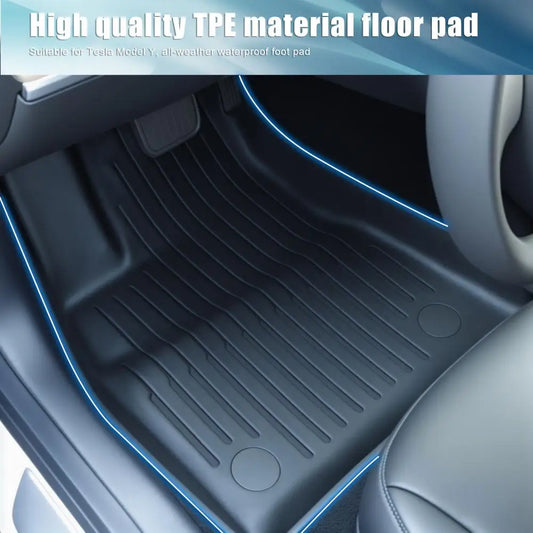 Floor Mats,All Weather Protection Cargo Liner Waterproof Trunk Mat with Backrest Pad Full Set Accessor - TrendForce25