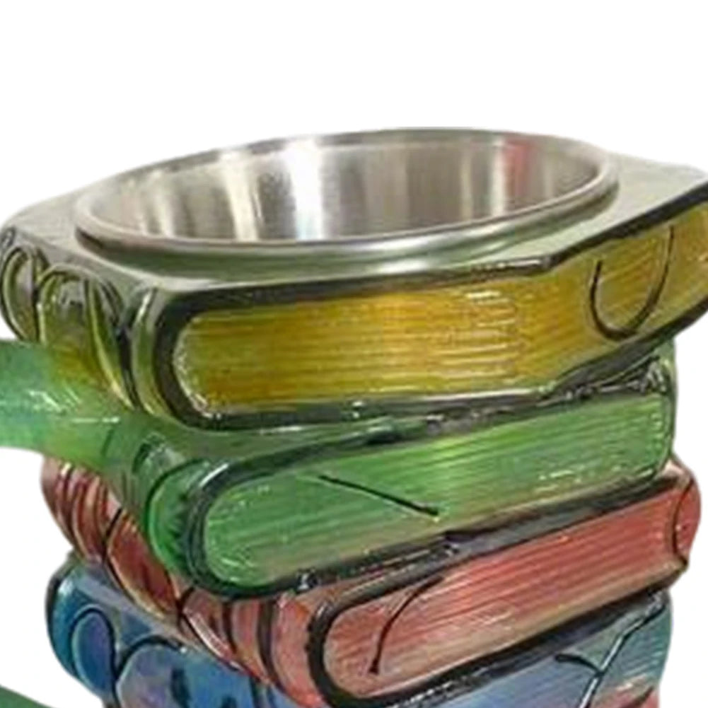 Novelty 3D Painted Books Coffee Mug Creative Drinking Cup Tea Cup Collection Gifts for Literature Lovers