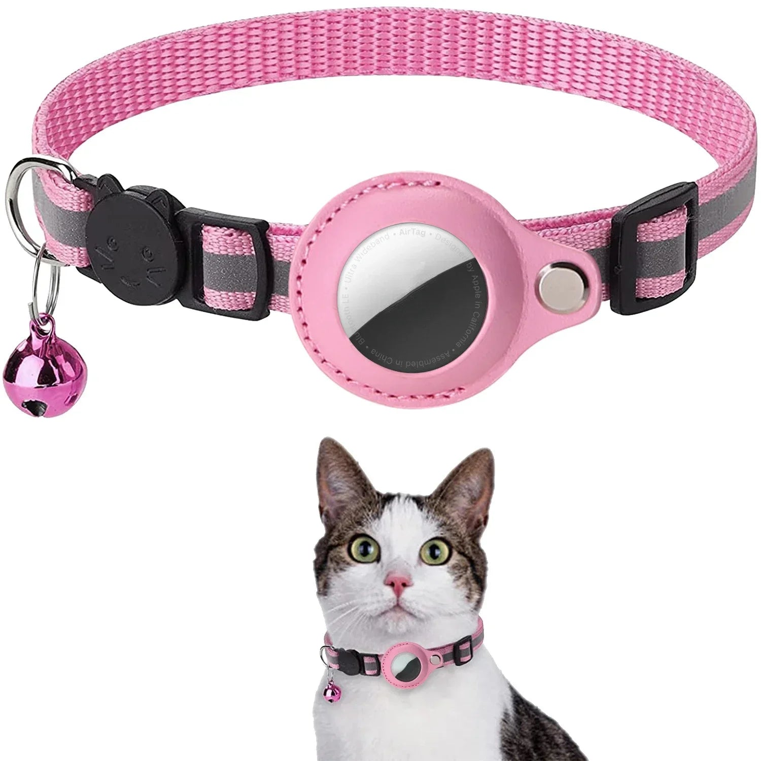 Cat Positioning Collar Protective Case with Reflective Bell for Apple Airtag - TrendForce25