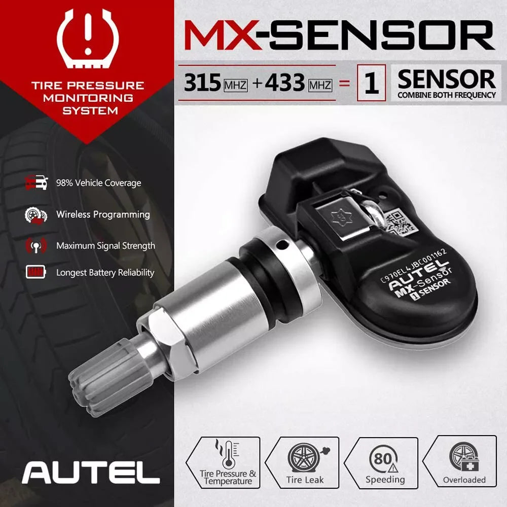 Autel MX Sensor 433 315MHZ TPMS Sensor Tire Repair Tools Scanner Tire Pressure Monitor Tester Programming MX-Sensor
