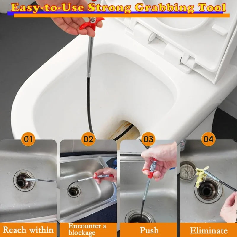 63  +23  Drain Clog Remover, Snake    Sewer, Toilet, Kitchen Sink  Clean