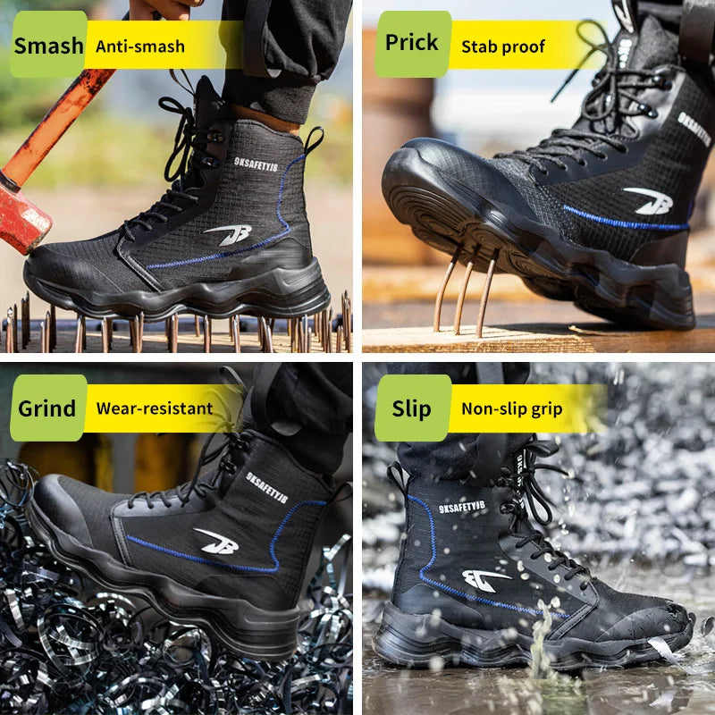Fashionable breathable anti-smash and anti-puncture safety shoes - TrendForce25