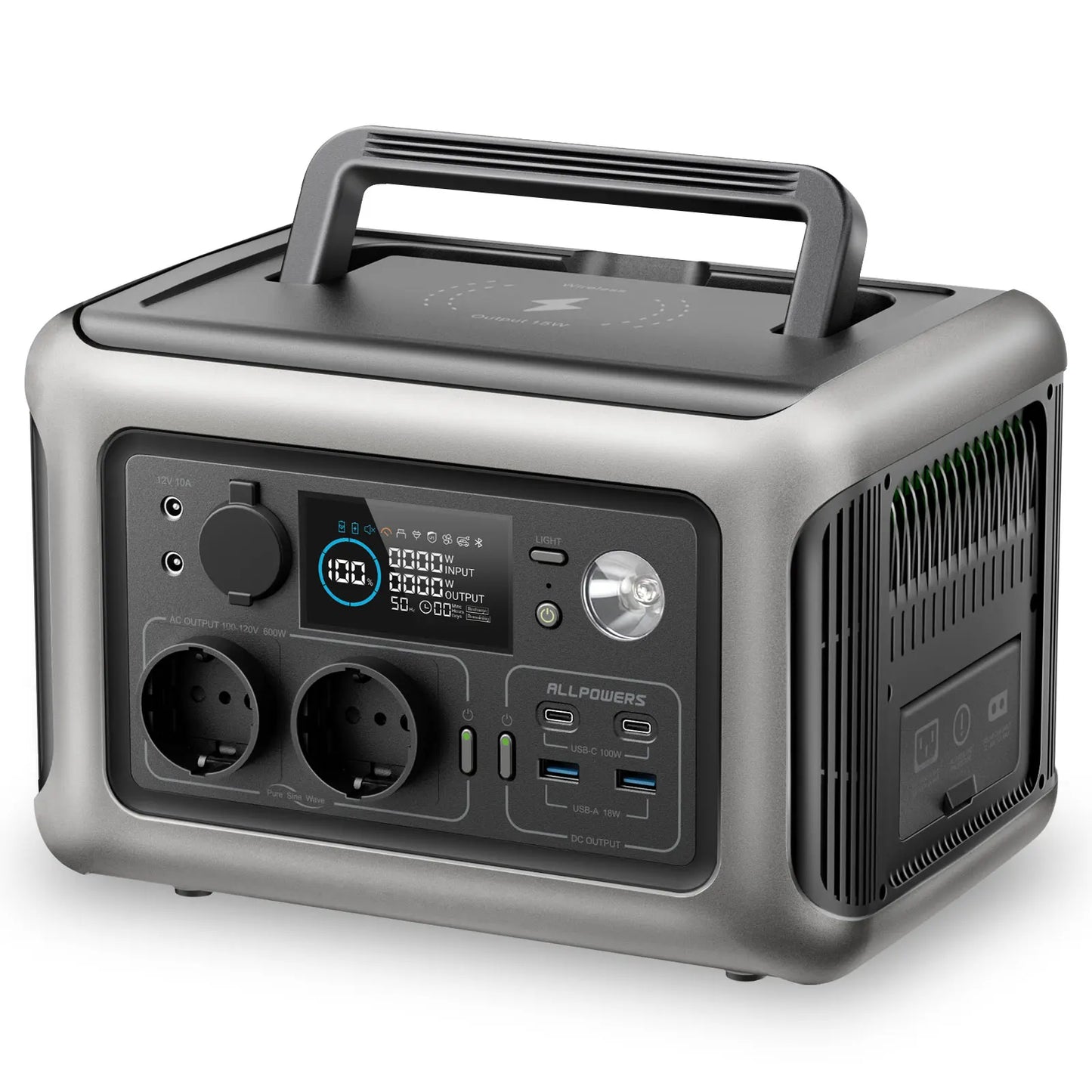 ALLPOWERS R600 Solar Generator with SolarPanel (Optional), 600W 299Wh LiFePO4 Portable Power Station with Solar Charger for Camp - TrendForce25
