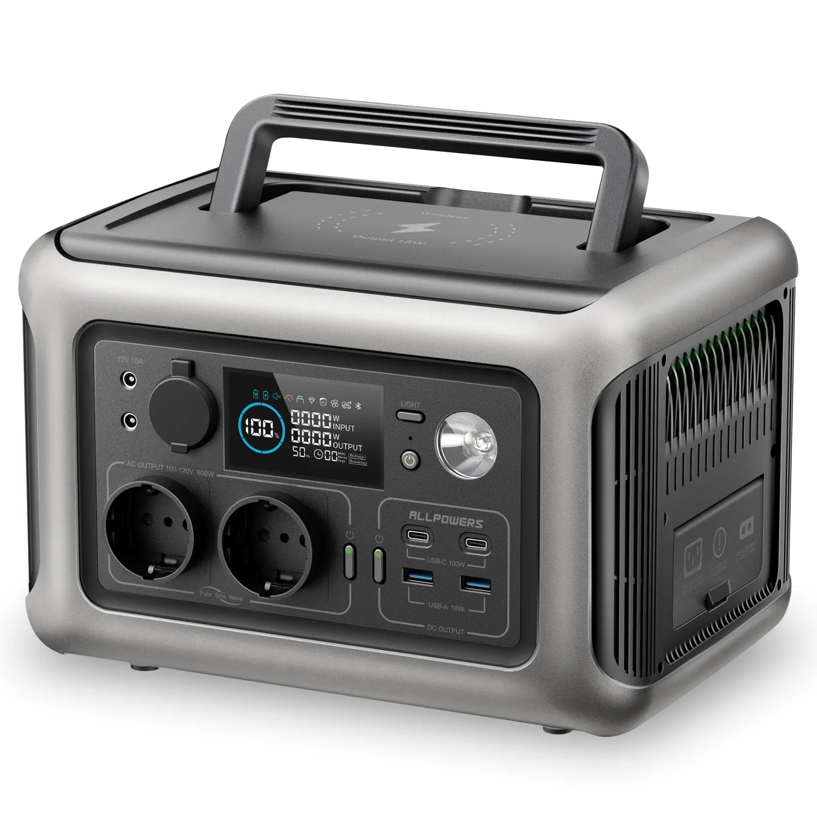 ALLPOWERS R600 Solar Generator with SolarPanel (Optional), 600W 299Wh LiFePO4 Portable Power Station with Solar Charger for Camp - TrendForce25