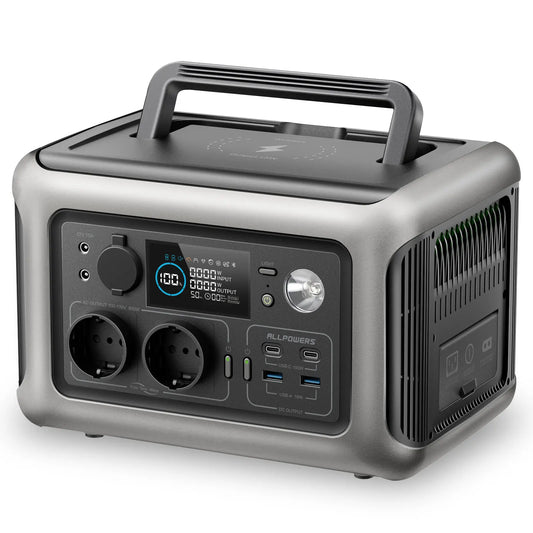 ALLPOWERS R600 Solar Generator with SolarPanel (Optional), 600W 299Wh LiFePO4 Portable Power Station with Solar Charger for Camp - TrendForce25