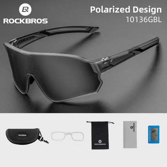 ROCKBROS Polarized Glasses UV400 Sunglasses Sport Protection Glasses Bicycle Eyewear Outdoor Hiking Camping Golf Cycling Goggles - TrendForce25