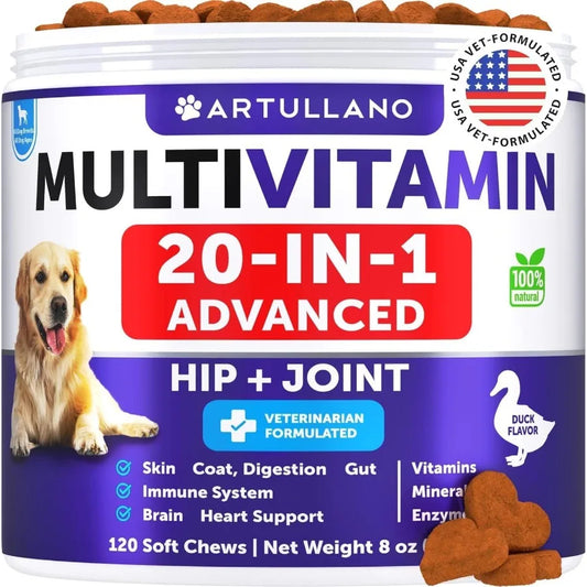 Dog Multivitamin Chewable with Glucosamine 20 in 1 Dog Vitamins and Supplements Senior Puppy Multivitamin for Dogs Pet Joint Su - TrendForce25