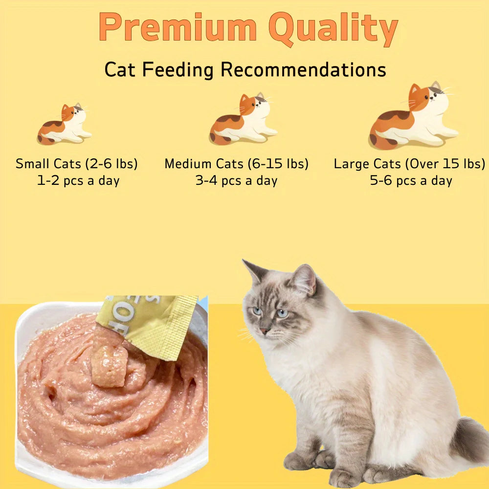 10.58oz(300g) Cat Stick, Chicken Flavor, Skipjack & Rabbit Flavor, Tunna & Fish Seed Flavor, Salmon & Fish Oil Flavor - TrendForce25
