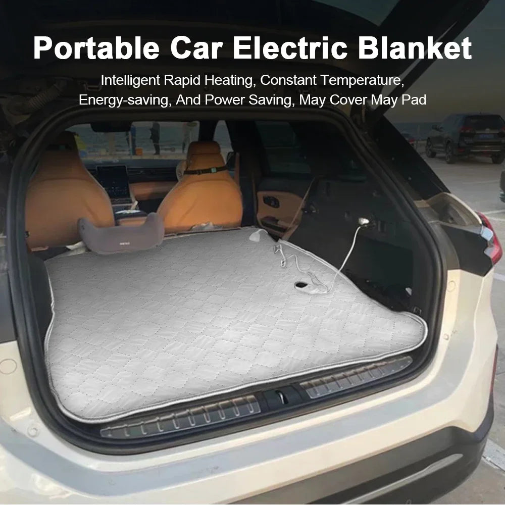 12V Car Electric Heating Blanket Plush 180x70cm Thicker Heated Mattress Auto Sleeper Warm Heater Adjustable Temperature Pad - TrendForce25