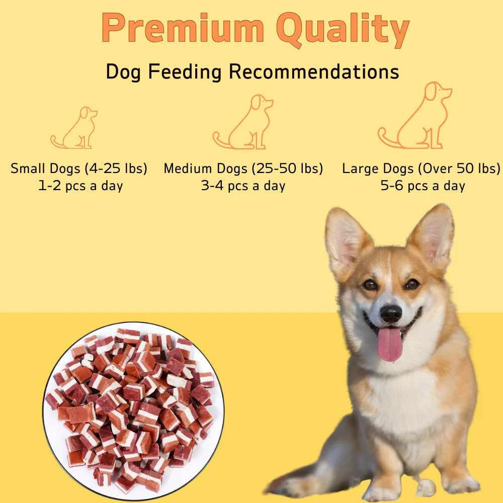 100g/3.53oz  Beef And Meat Cubes Dog Treats For Small, Medium, & Large Dog, Healthy, Easily Digestible - TrendForce25