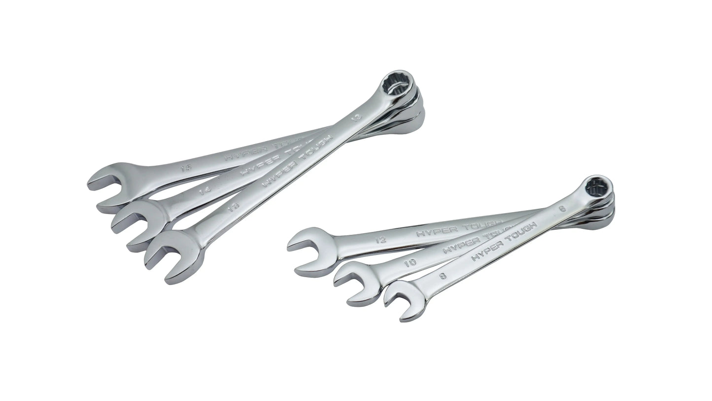 6 Piece Metric Combination Wrench Set Chrome Vanadium Steel - TrendForce25