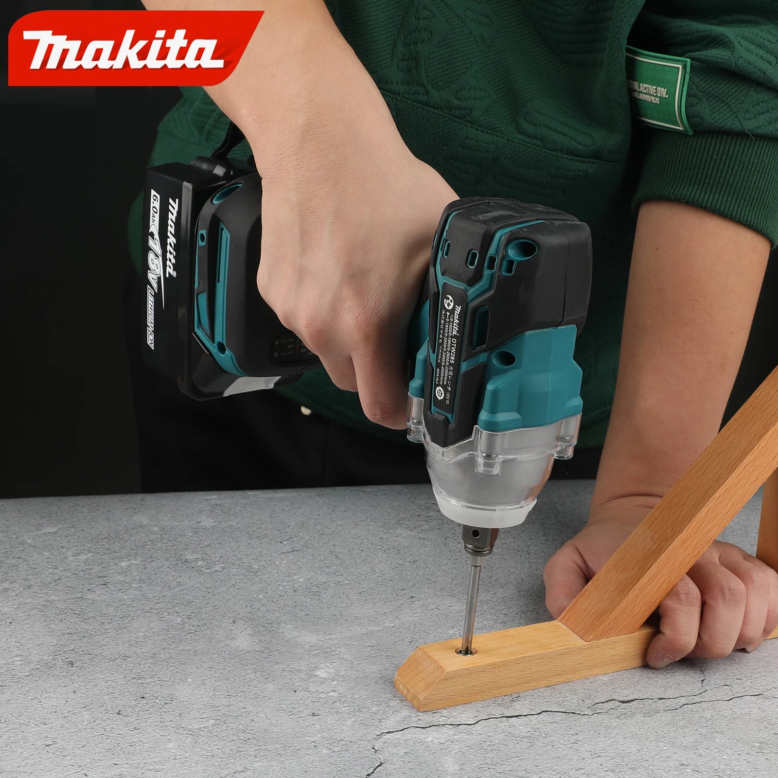 Makita DTW285 520N.M Impact Electric Wrench Brushless Wrench Cordless Tool Power Tools Rechargeable For Makita 18V Battery - TrendForce25