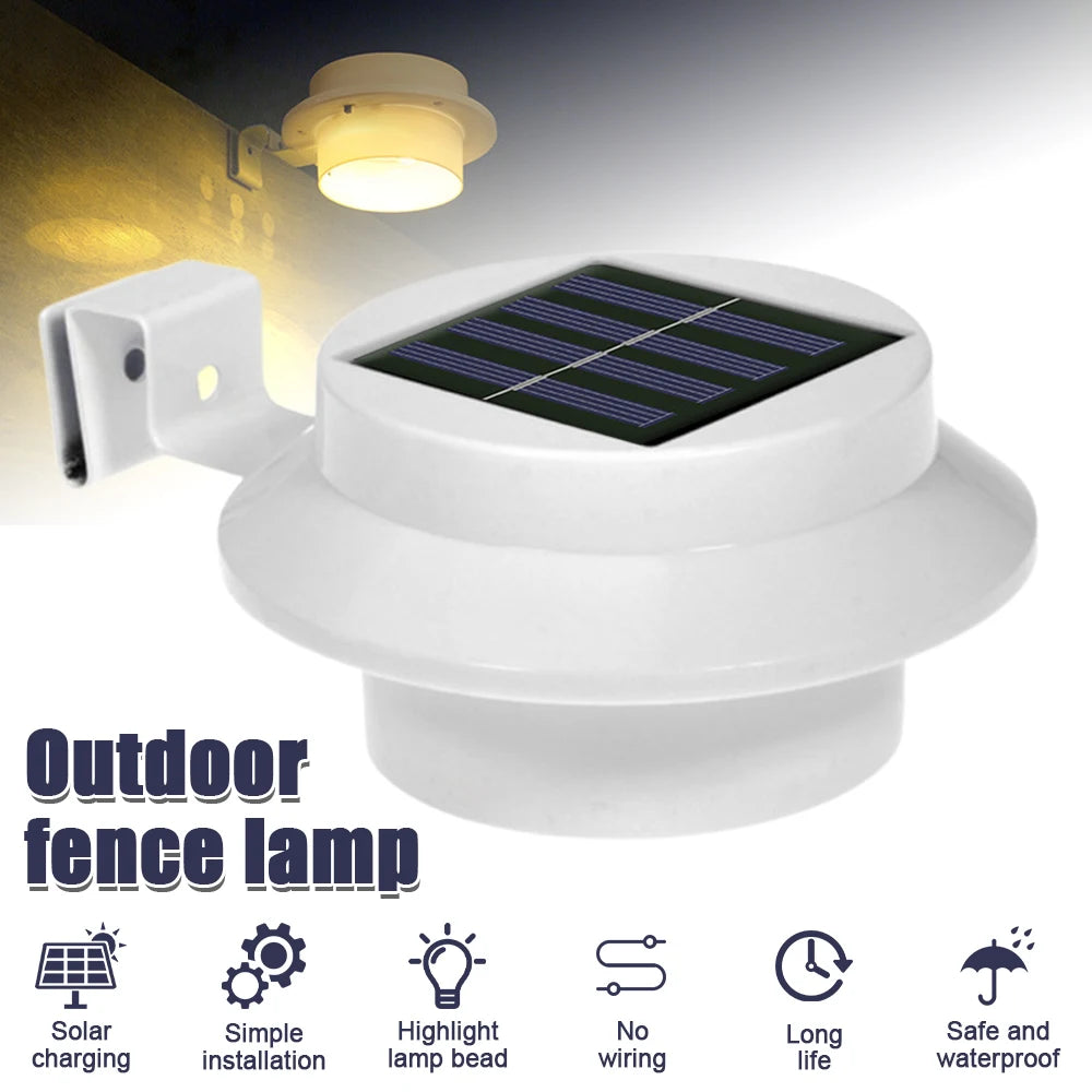 Outdoor Solar Gutter Lights 3 9 LEDs Fence Light Waterproof Security Lamps For Eaves Garden Landscape Pathway B solar lights