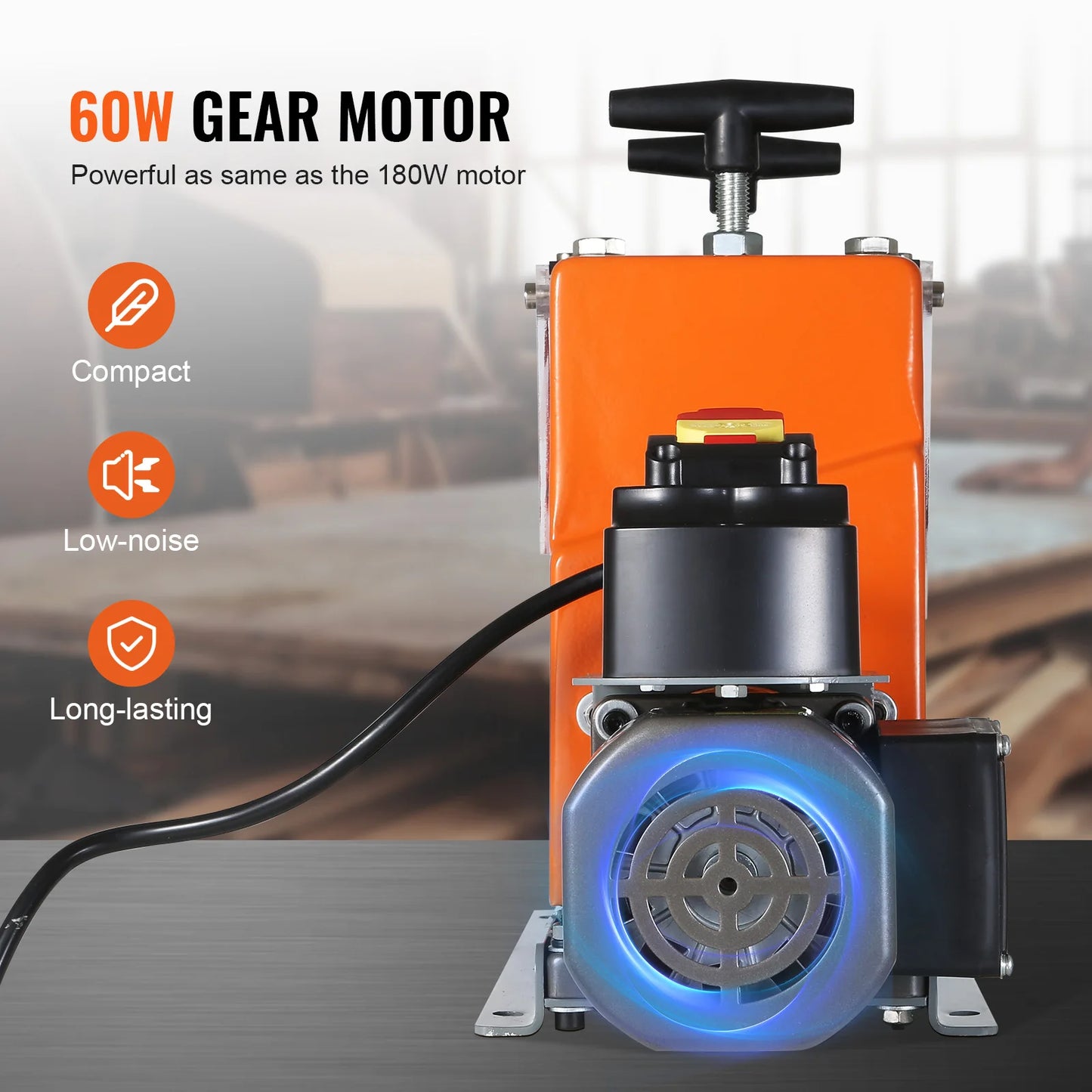 SucceBuy Electric Wire Stripping Machine 60W 1.5-25mm Visible Stripping Depth 6 Round 1 Flat Channels for Scrap Copper Recycling