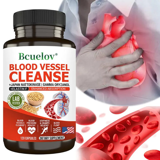 Vascular Cleanser, Helps Purify the Blood, Lowers Cholesterol, and Promotes Overall Cardiovascular Health, 120 Capsules - TrendForce25