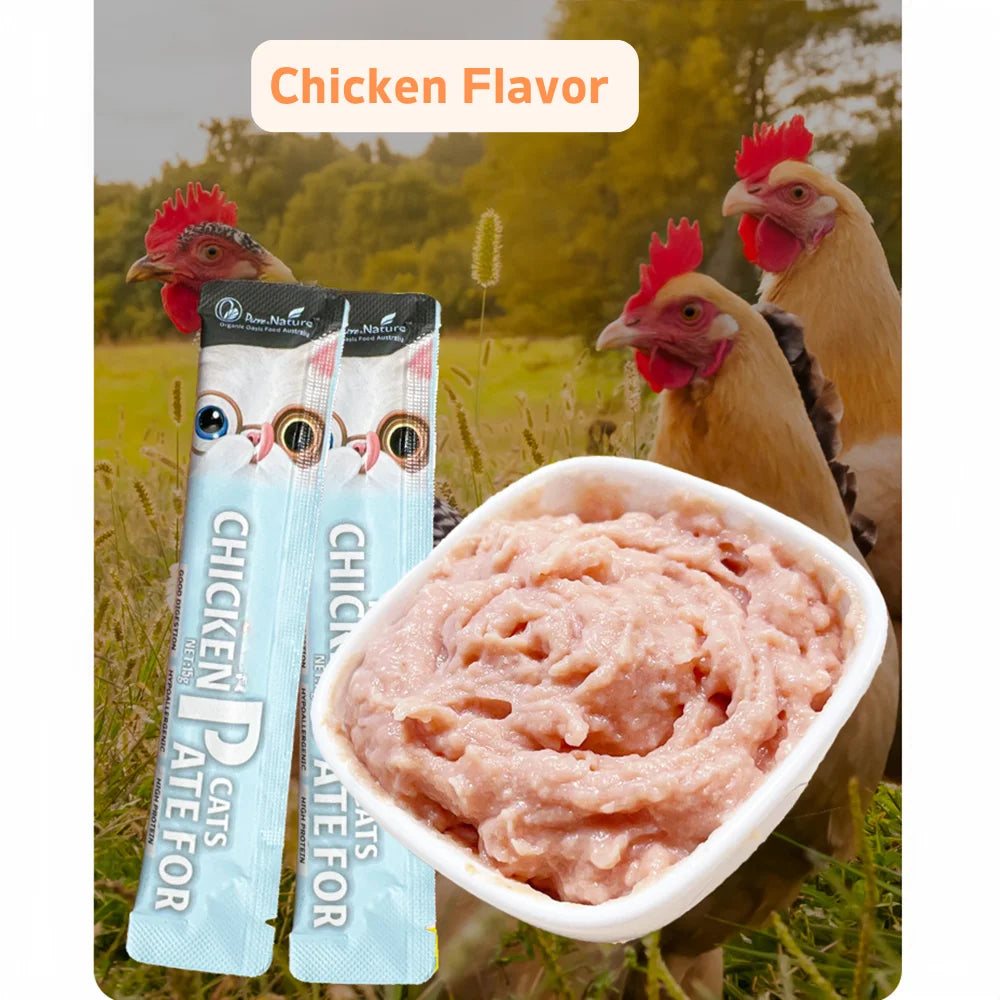10.58oz(300g) Cat Stick, Chicken Flavor, Skipjack & Rabbit Flavor, Tunna & Fish Seed Flavor, Salmon & Fish Oil Flavor - TrendForce25
