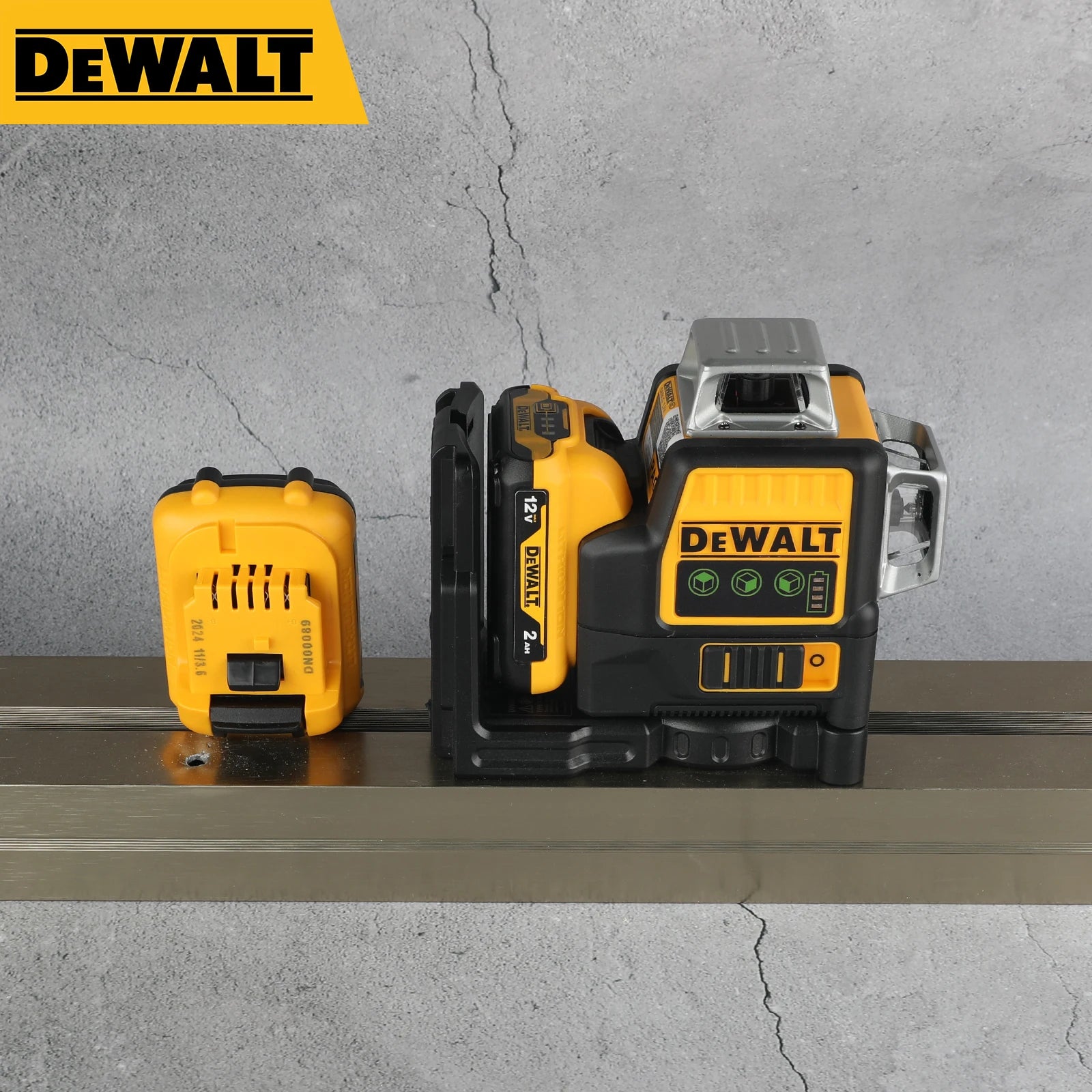 Dewalt DW089LG 12-Line Green Beam Laser Level - 360° 3-Side Coverage, 12V Li-Ion, Jobsite Ready for Any Task - TrendForce25