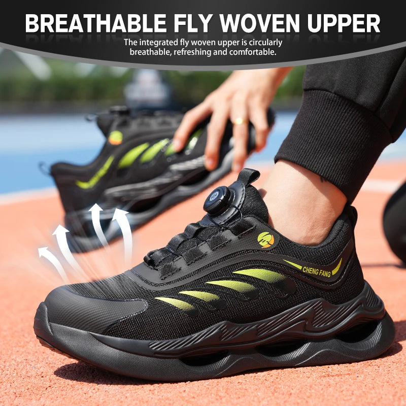 Soft sole lace-free anti-smash and anti-puncture safety shoes - TrendForce25