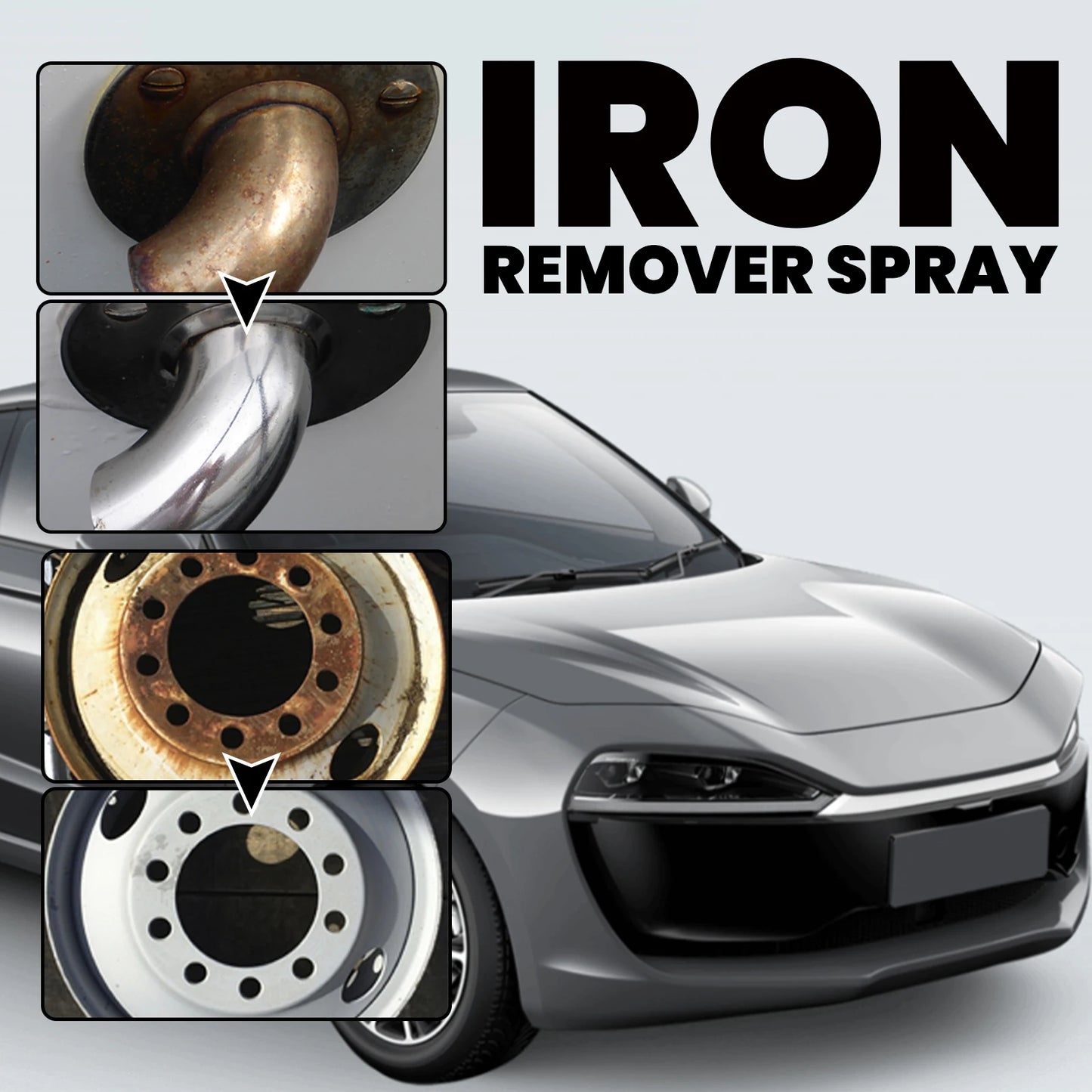 Homonth Iron Remover Spray Vehicle Rust Polishing Cleaning Decontamination Multi Purpose Maintenance Agent - TrendForce25