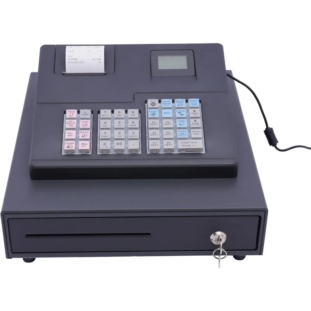 48 Keys Thermal Cash Register Commercial Cash Register with PC Software & Ecr Keyboard Small Businesses Electronic Cash Register - TrendForce25