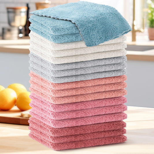 Household clean Set of 12 or18 piece, Soft and Highly Absorbent, Perfect for Kitchen and Bathroom, Multi functional for Home Use - TrendForce25