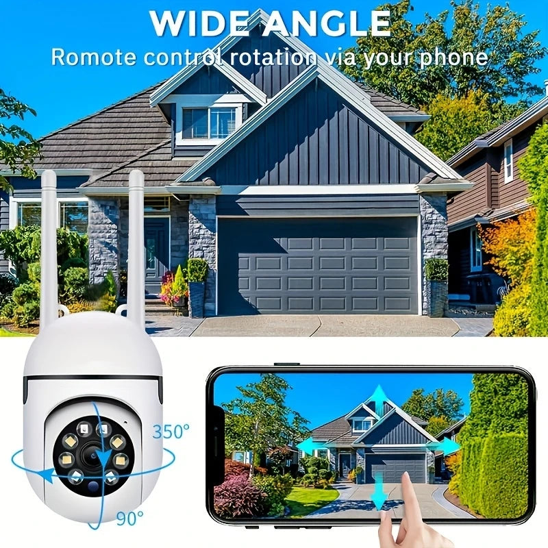 Ease Life APP Wireless 1080P HD Indoor/Outdoor WiFi Security Camera, Color Night Vision, 2-Way Audio, 360° Pan/Tilt/Zoom - TrendForce25