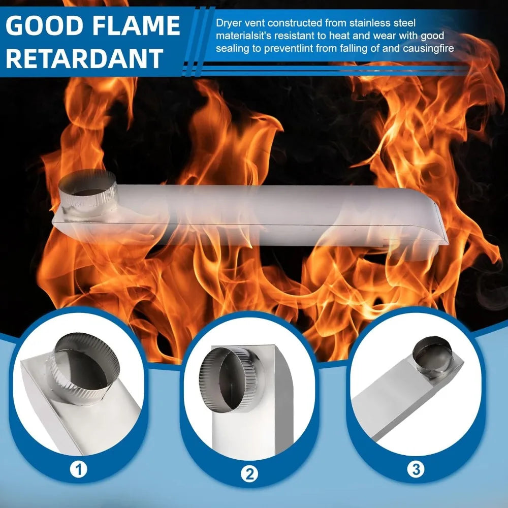 Upgraded Stainless Steel Telescoping Dryer Vent Kit for Whirlpool OEM - 25"-55" Adjustable Periscope Design