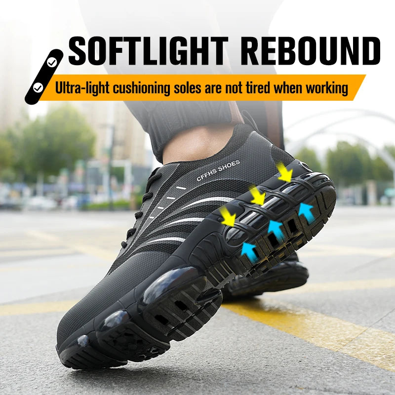 Breathable, lightweight and comfortable anti-smash and anti-puncture safety shoes - TrendForce25