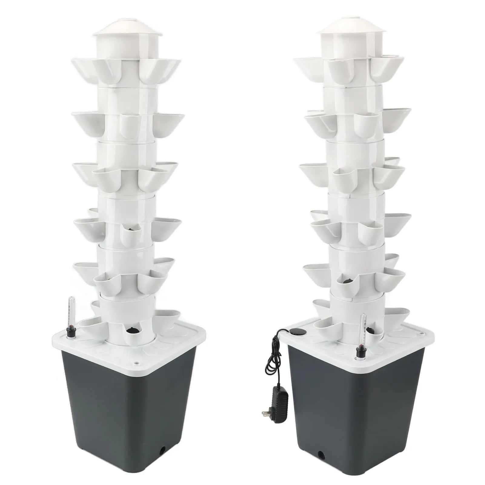 US Hydroponic Growing System Mini Indoor Outdoor Home Grow Herb Vertical Garden Tower 6 Tiers 30 Holes Vegetables Planter - TrendForce25