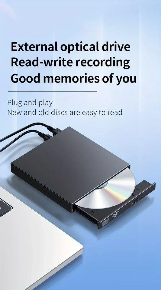 USB3.0CD/DVD Drive-smooth External Drive with Multiple Optical Disk Support,Plug and Play Laptop,Desktop,Windows,Linux,Mac - TrendForce25