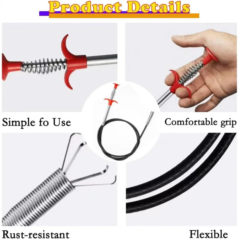 63  +23  Drain Clog Remover, Snake    Sewer, Toilet, Kitchen Sink  Clean