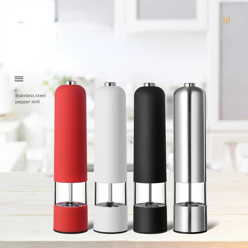 Automatic Salt Pepper Grinder Electric Spice Mill Grinder Seasoning Adjustable Coarseness Kitchen Tools Grinding For Cooking BBQ - TrendForce25