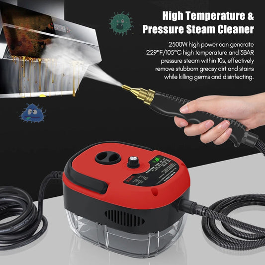 1500W Handheld Steam Cleaner High Power 6 Speeds Adjustable Practical Steam Cleaner for Kitchen Refrigerator: