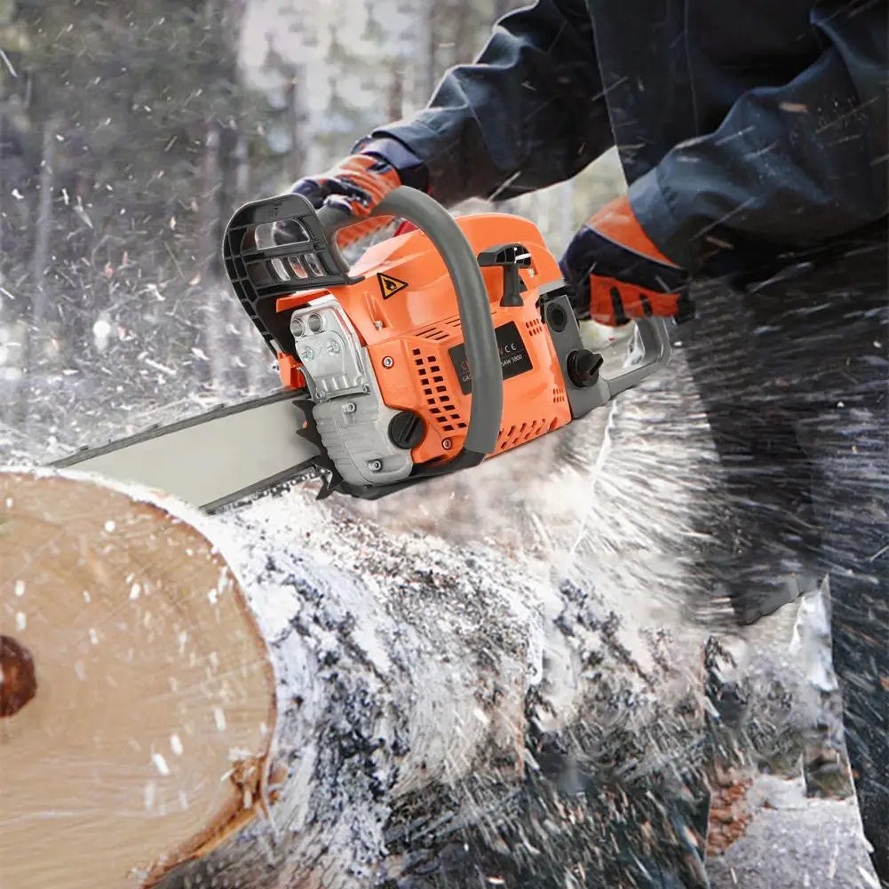 1 Set 58cc 20 Inch Gasoline Chainsaw Multifunctional Gas-powered Fast Cutting Gas Sawing Handheld Cutting Wood Chainsaw Garden - TrendForce25