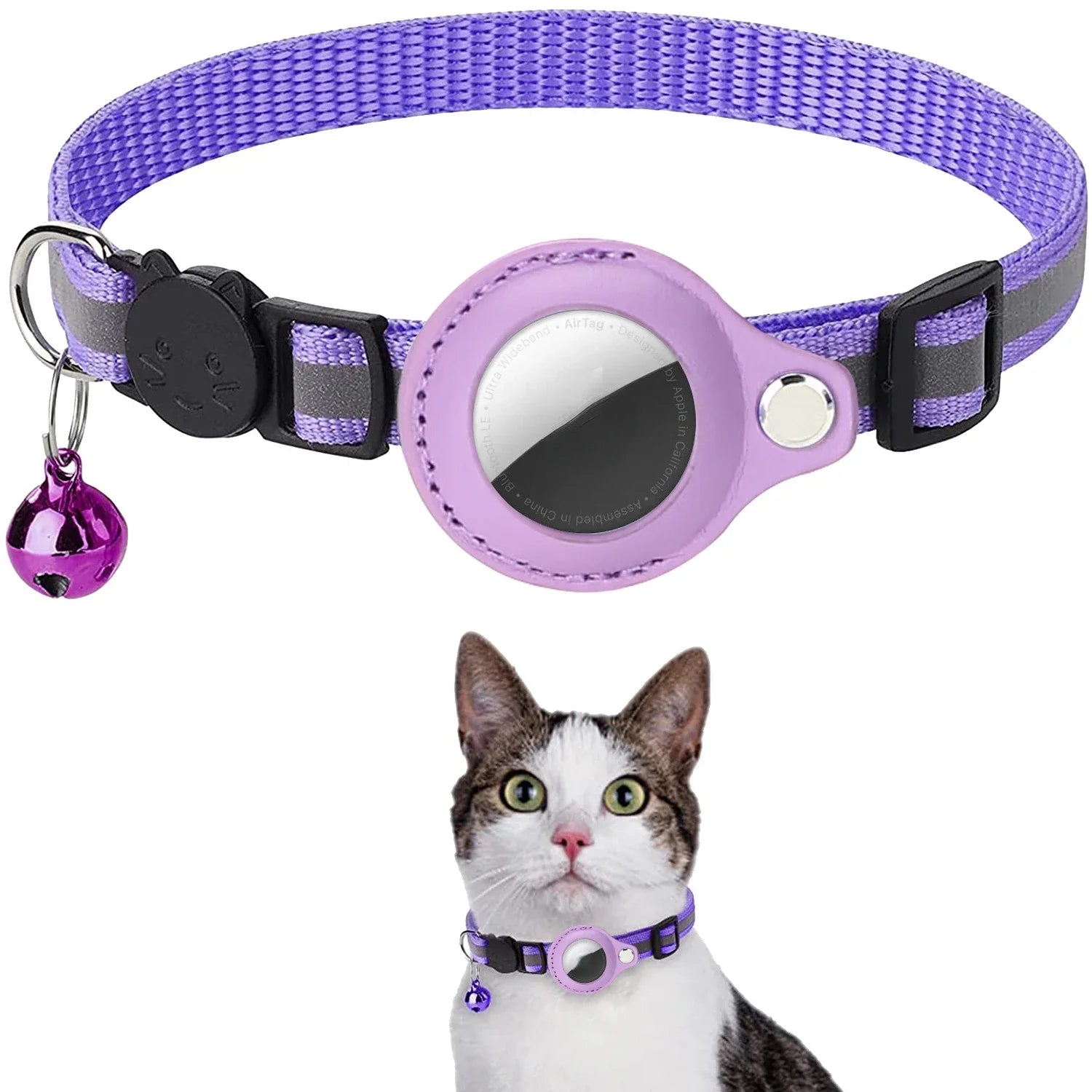 Cat Positioning Collar Protective Case with Reflective Bell for Apple Airtag - TrendForce25