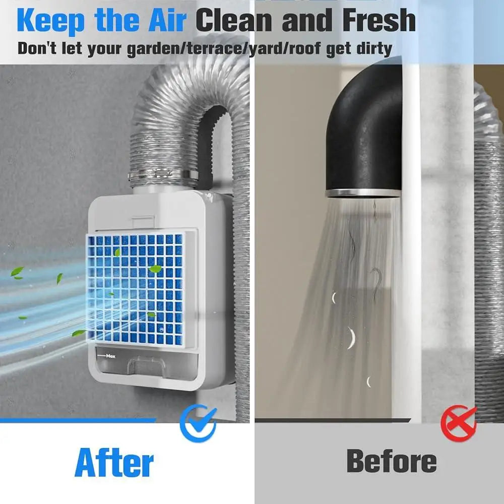 3-in-1 Indoor Dryer Vent Cleaner Kit Polyester Filter Stainless Steel Screen Lint Capture Water Drawer Dust Removal System