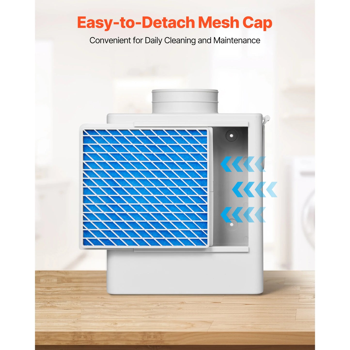 SucceBuy 3-in-1 Indoor Dryer Vent Kit Premium ABS Fits 4 in Exhaust Port Smart Overheating Reminder Hood with 4 Replacement Pads