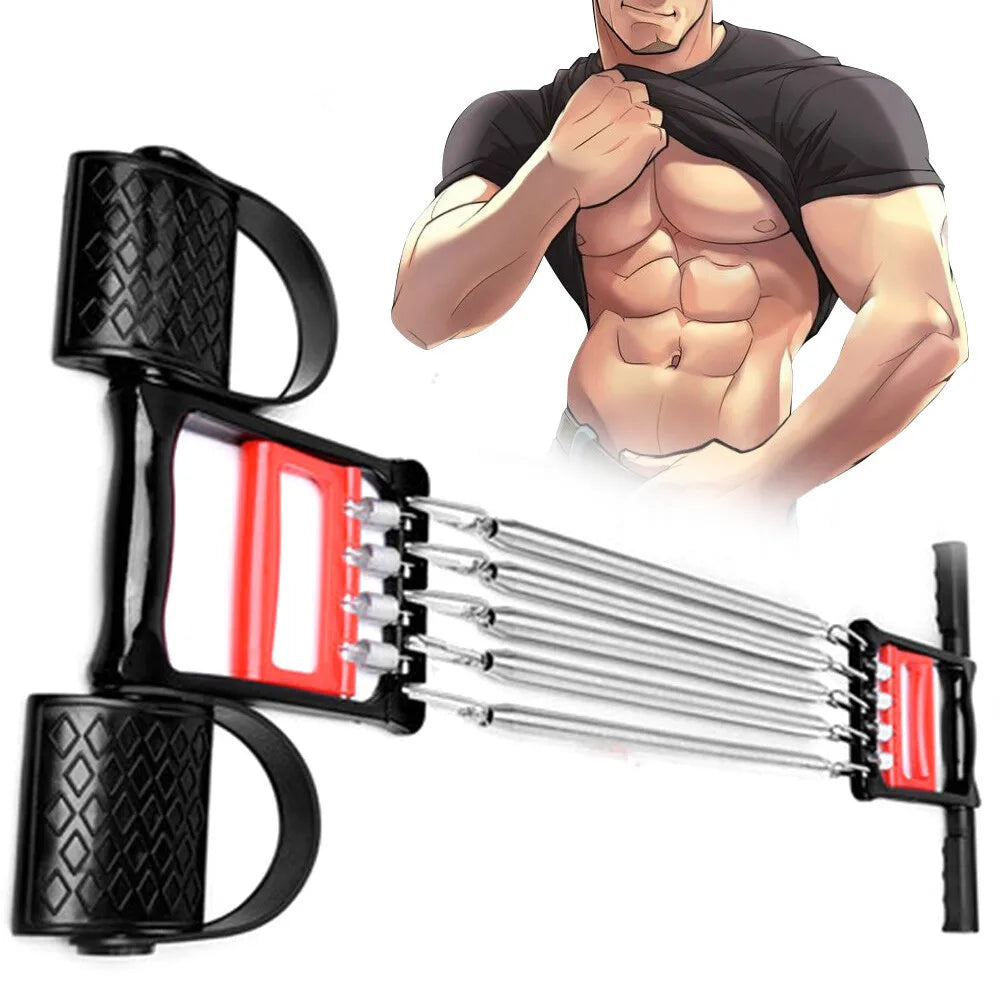 Hand Grip Strengthener,Home Fitness Equipment 5-Spring Exerciser Chest Expander Pull up Arm Tools for Finger Abdomen Waist Arm
